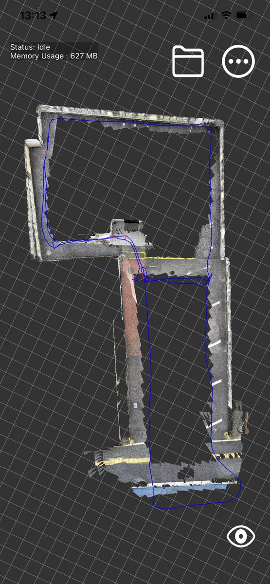 O_Hitsuji_san's tweet image. クローズさせるのも簡単じゃない。
3回やって一番良かったのがこれ。
#rtabmap