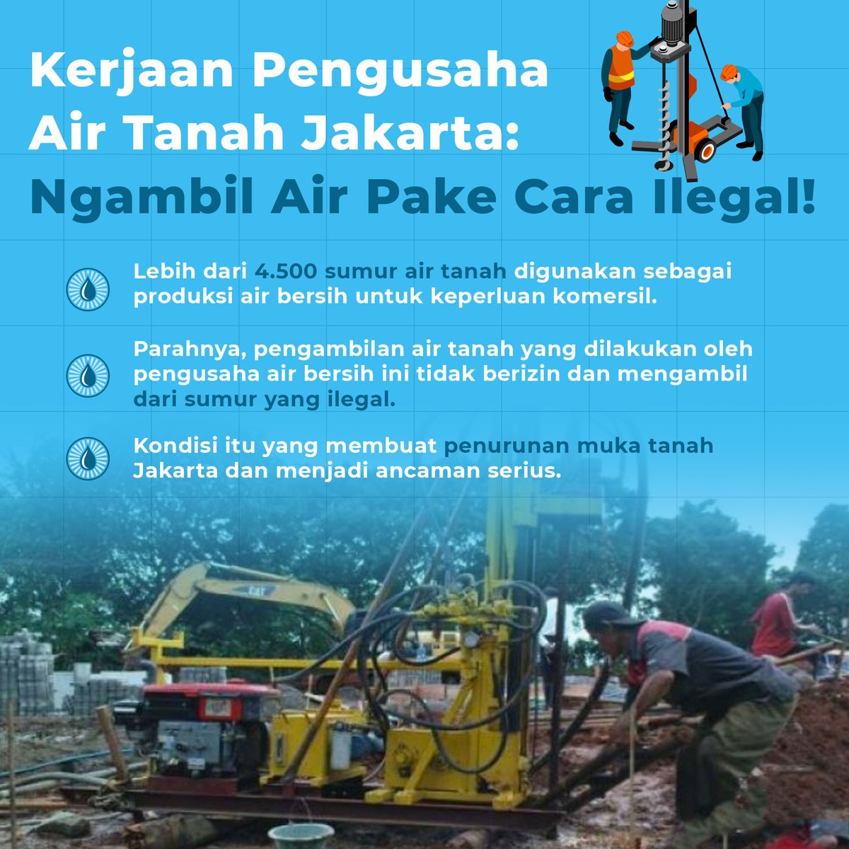airkami_id's tweet photo. Sahabat Air Bersih 💧👊🏻

Ketika netizen pada sibuk ngalor-ngidul sama trending Denise, G30S PKI, sama #internetPLN, masih banyak dari kita yang ga nyadar kalo ada pengusaha-pengusaha besar yg pada maling air bersih. 💁‍♂️💁‍♂️💁‍♂️ https://t.co/Z8FXitz8xK