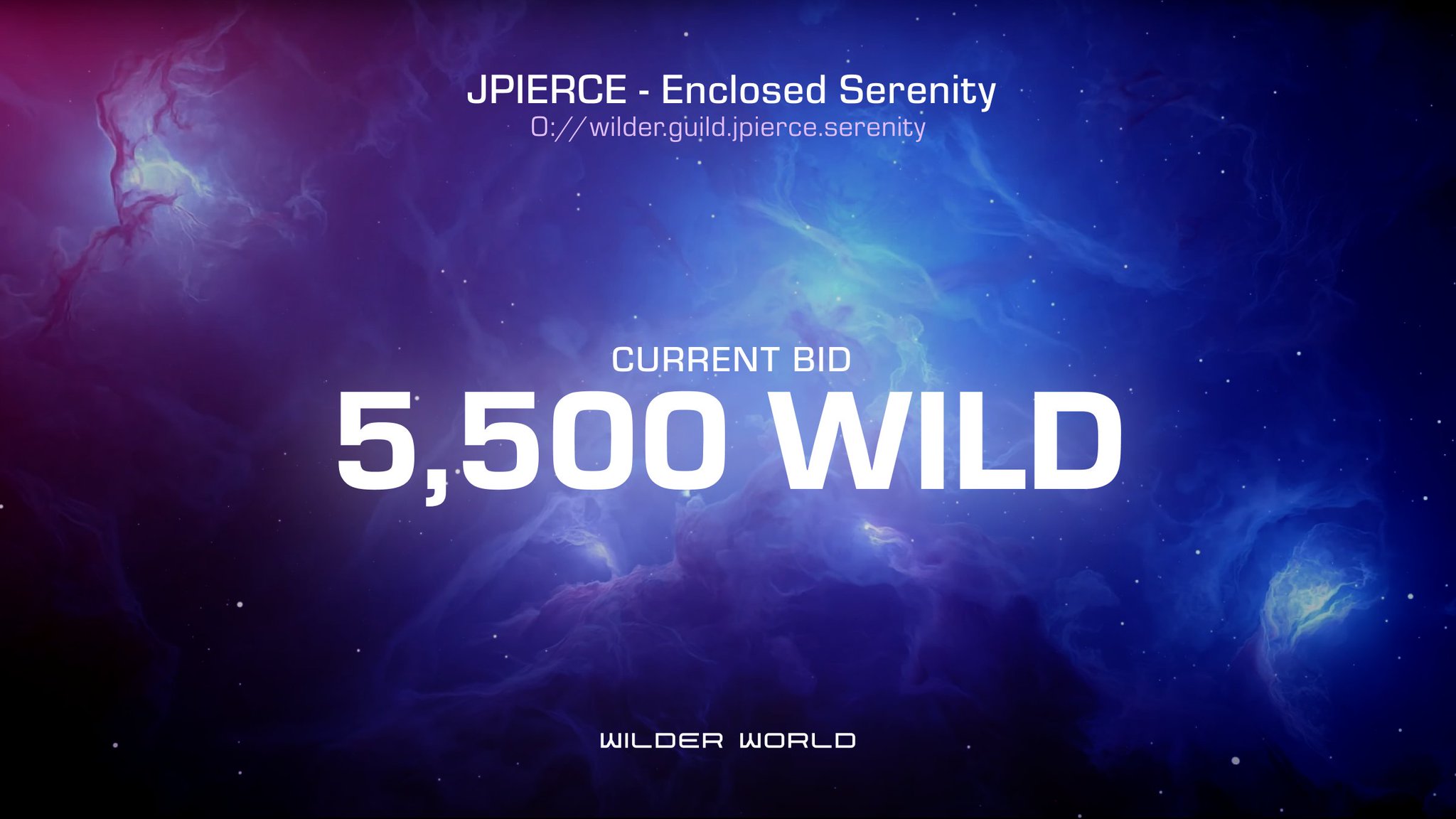 Wilder World on Twitter "New bid of 5,500 WILD on jpierce_art's