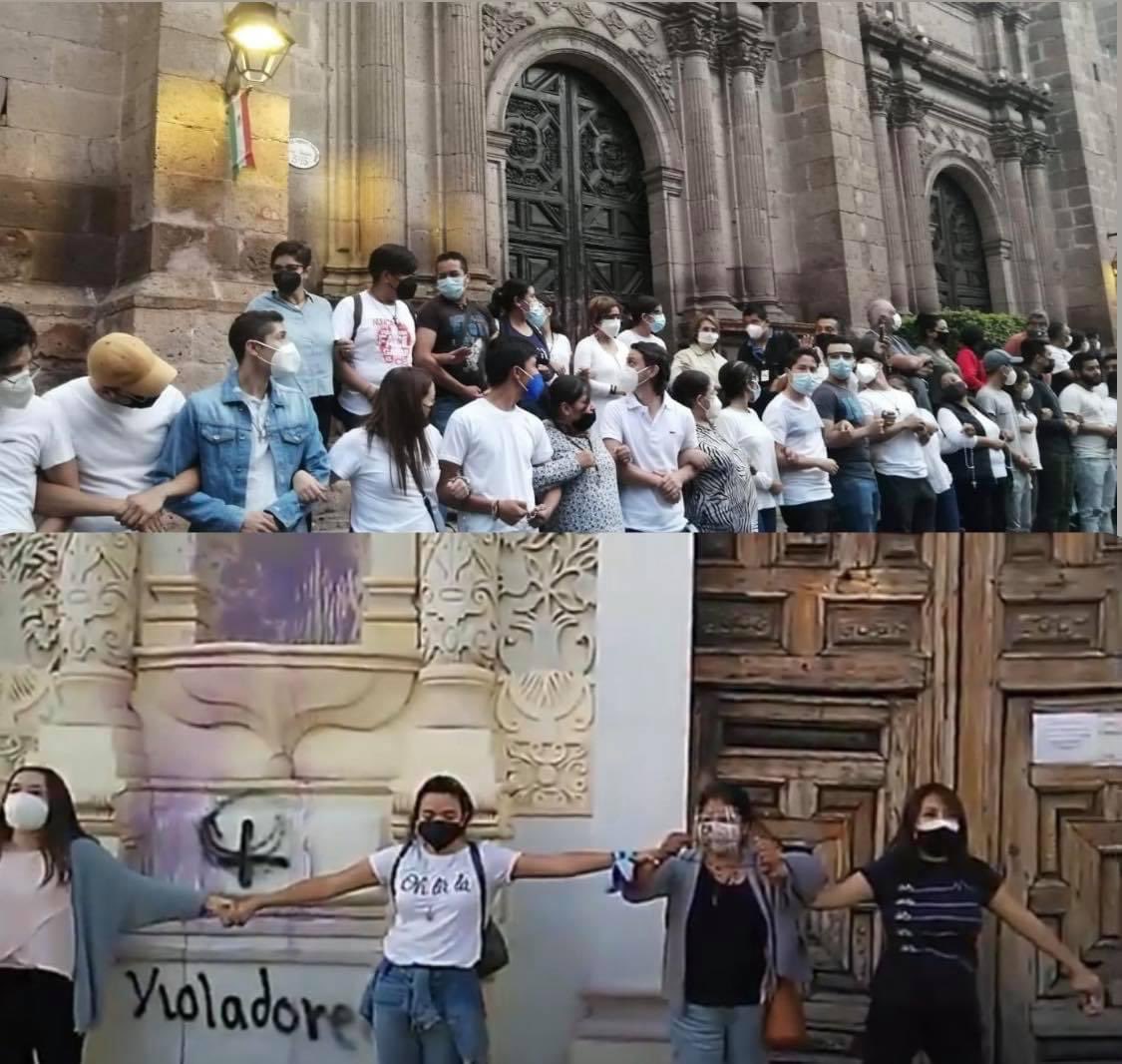 CarlRamirezA's tweet photo. ¡Valientes! 

Católicos de todo México salieron a defender los templos…salieron a defender la FE. Cristeros del siglo XXI. 

¡VCR! https://t.co/y2CEHnvEOM