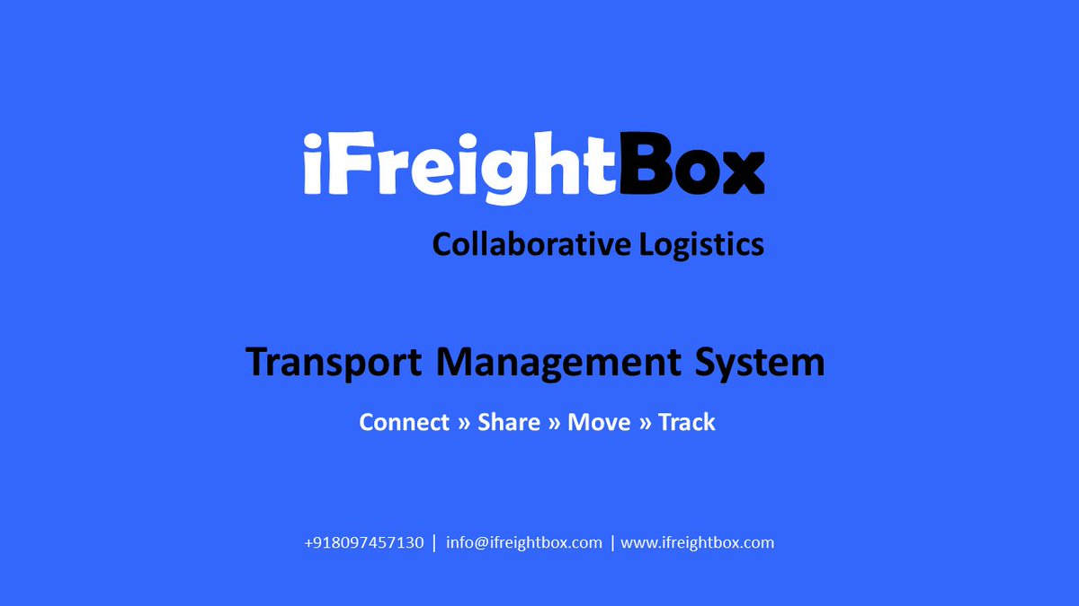 Job_Tracking's tweet image. iFreightBox TMS - Transport Management System
Connect » Share » Move » Track

+918097457130 | info@ifreightbox.com | ifreightbox.com

#digitaltransport #tms #fleetmanagement #transportplanning #transportationmanagement #digitallogistics #aggregation #transport