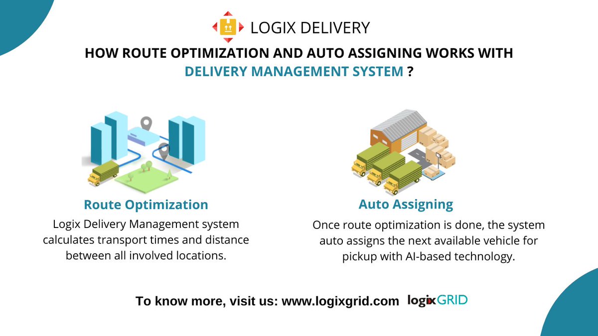 LogixGrid on Twitter: "Do you want to know how route optimization and auto  assigning works with the Logix delivery management system and other  features? Know more: https://t.co/BLA3rapUHK To book an online demo,