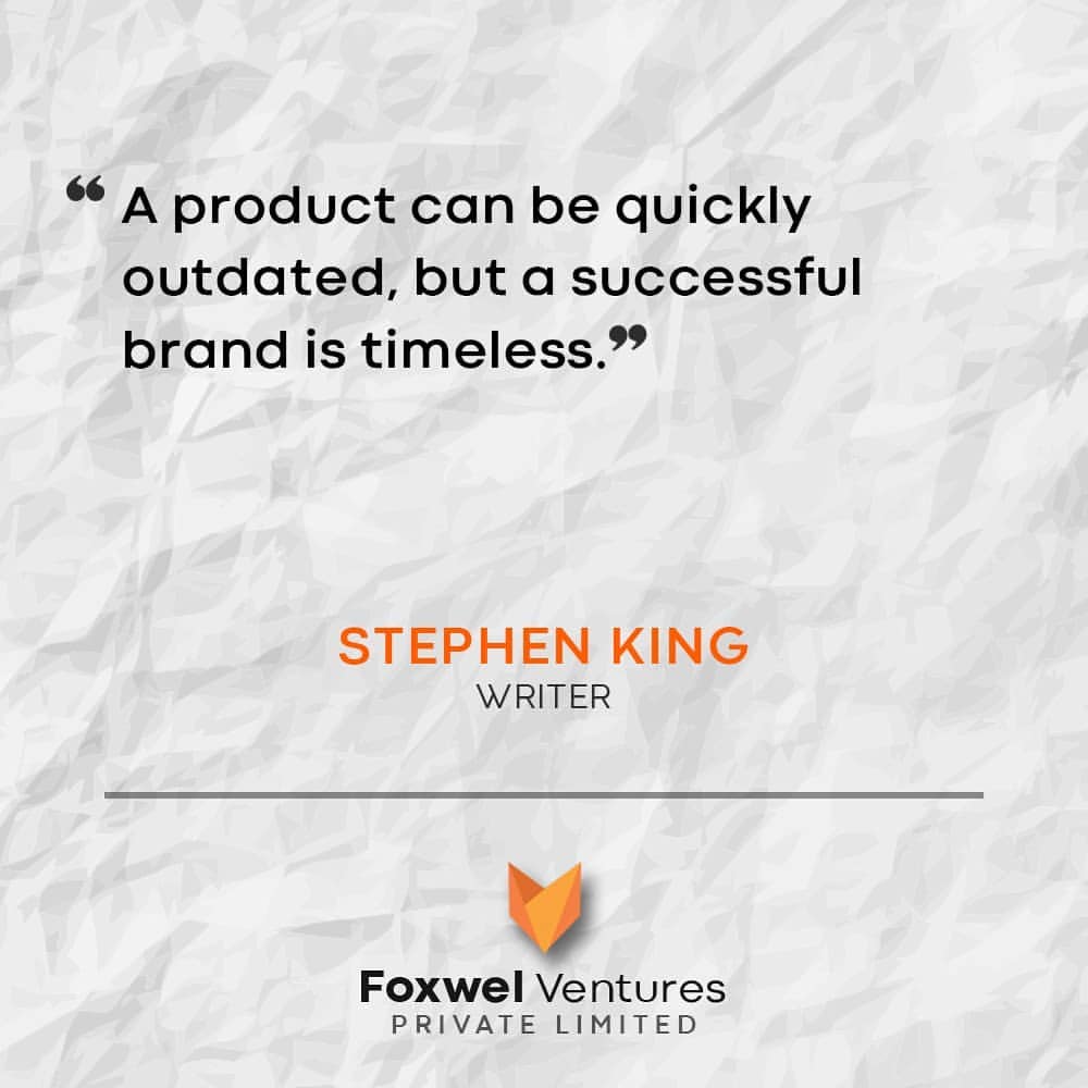 FoxwelVentures's tweet photo. A product can be copied by competitor; a brand is unique. - Stephen King

#branding #quotes https://t.co/FOEbT3PSjR