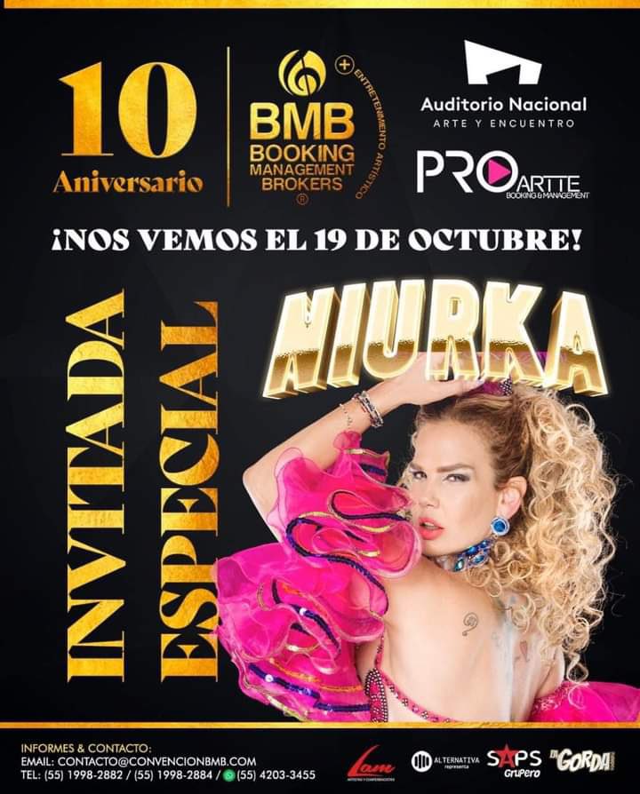STARPROMX's tweet photo. #STARPROMX presente en la convención anual de entretenimiento artístico BMB 📙 Booking, managers y brokers 

📰 Octubre 19 @AuditorioMx 

Con @niurka , @MULATA_MARICHAL , @romimarcoss y más! 🔗

#SoypartedeBMB https://t.co/EuQNshZNPS