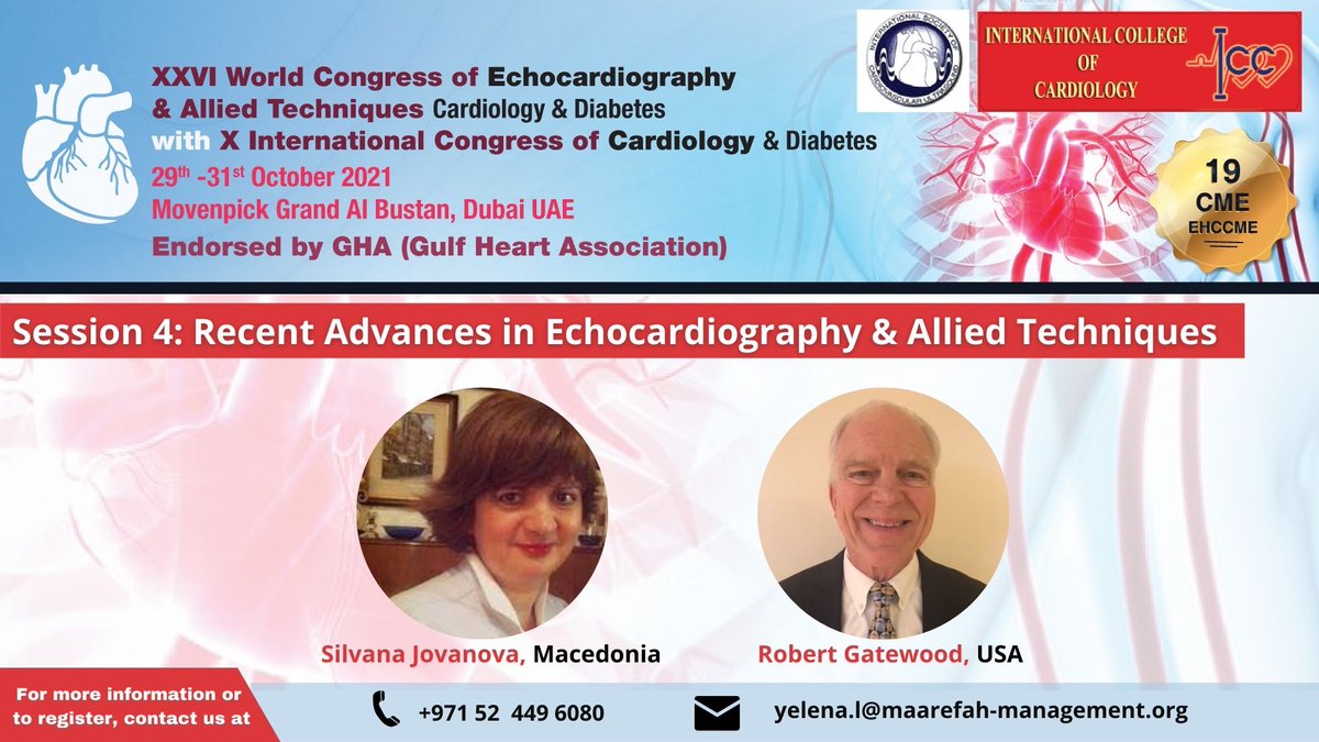 EXCardiacCare's tweet photo. Join us and our Session 4 Chairs at the XXVI World Congress of Echocardiography &amp; Allied Techniques Cardiology &amp; Diabetes happening on 29-31 October 2021.

Register Now: https://t.co/fGrVoGFzGu
Download Brochure: https://t.co/zurppiI3l6
Visit Website:  https://t.co/0mwVYl6Lcw https://t.co/9ZV3kM3TKc