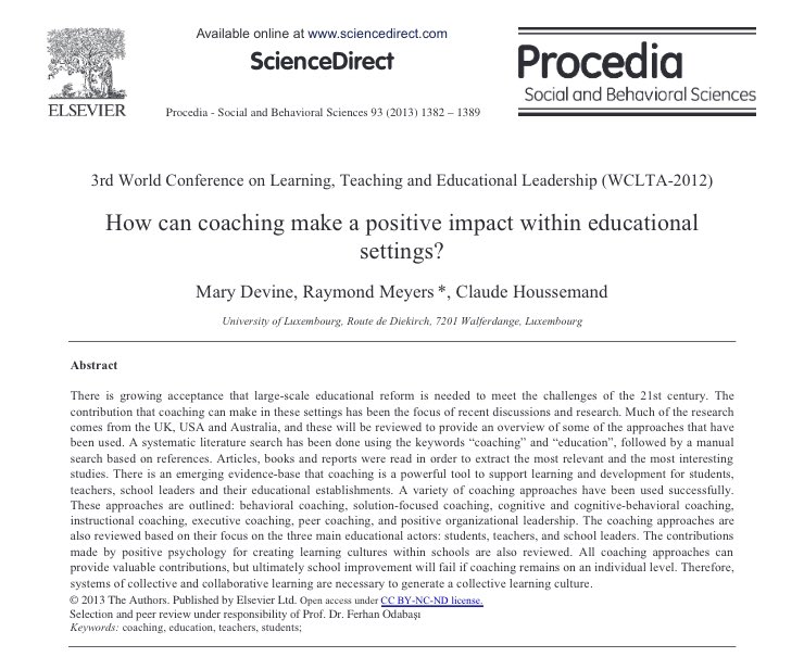 CoachJasmine's tweet photo. #ThursdayResearch #ScotlandCoachingInEducation
How can coaching make a positive impact in educational settings? @gcieducation
https://t.co/YpIuq70hWn https://t.co/HHGoy01eXQ