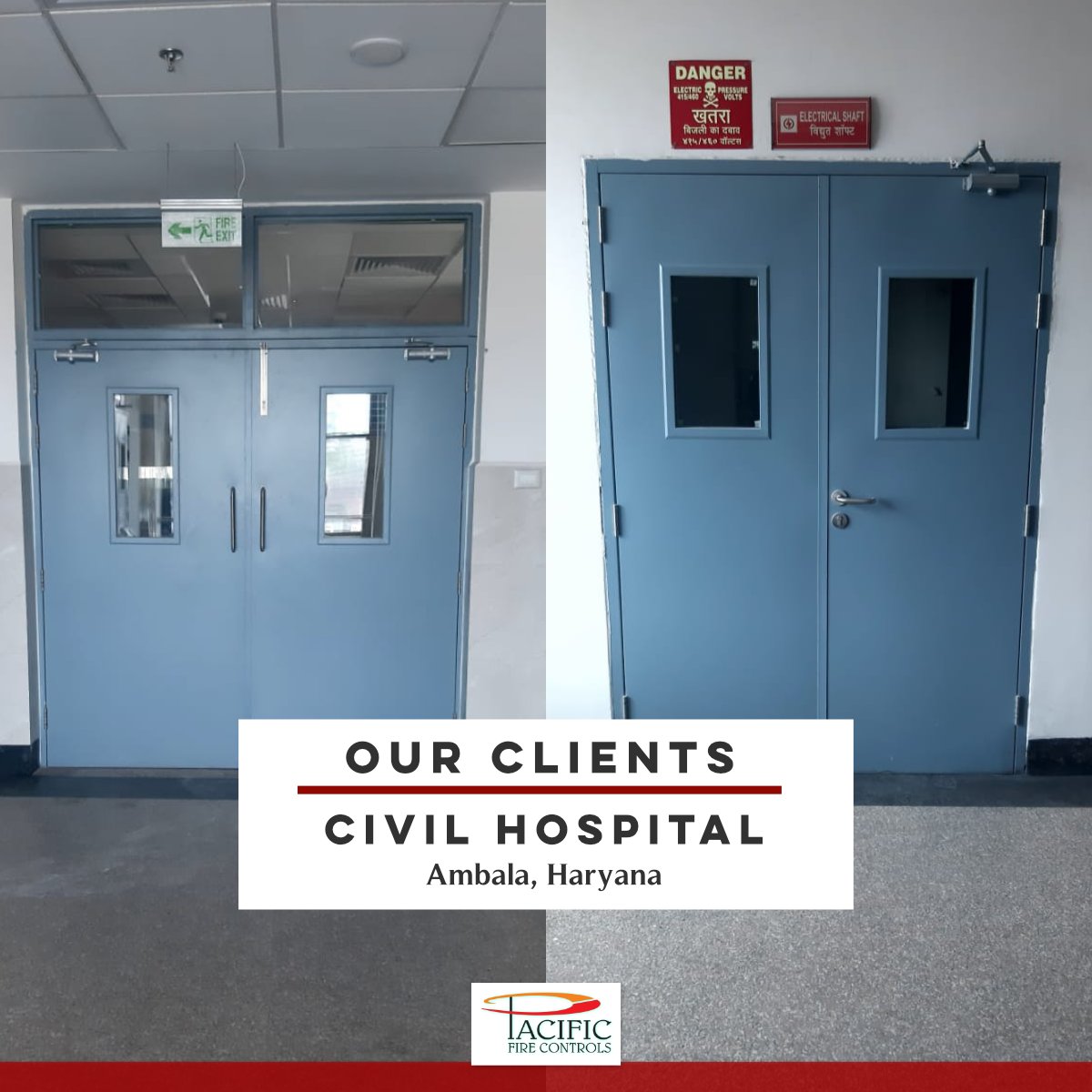 PacificFireCont's tweet photo. Here’s a glimpse of our latest fire door installation at Civil Hospital, Ambala Cantt.

To enquire about site-visits and quotations, please visit https://t.co/5jP3yfj320

#PacificFireDoors #Manufacturer #FireRatedDoors https://t.co/TFgWEGSNLH