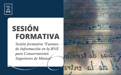 Hoy a las 11:00 acogemos la sesión formativa "Fuentes de Información en la BNE para Conservatorios Superiores de Música"

bne.es/es/Actividades…