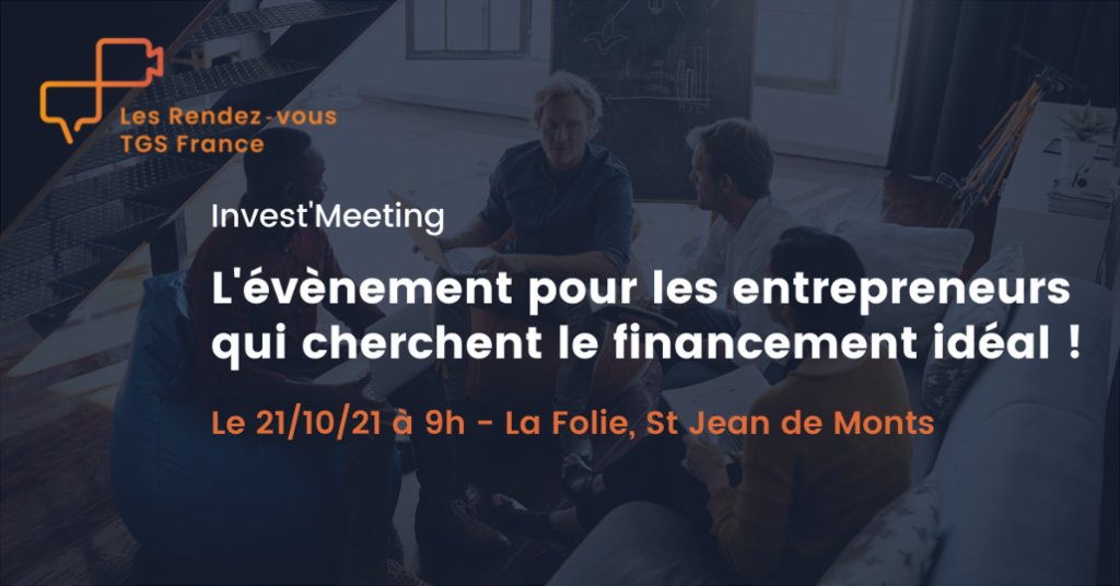 [ #InvestMeeting ☕ ] Vous êtes #Entrepreneur et vous cherchez un #financement pour votre projet professionnel ? Rendez-vous le 𝐣𝐞𝐮𝐝𝐢 𝟐𝟏 𝐨𝐜𝐭𝐨𝐛𝐫𝐞 à partir de 9h à Saint-Jean de Monts.
Plus d'infos et inscription : bit.ly/39Jam1t