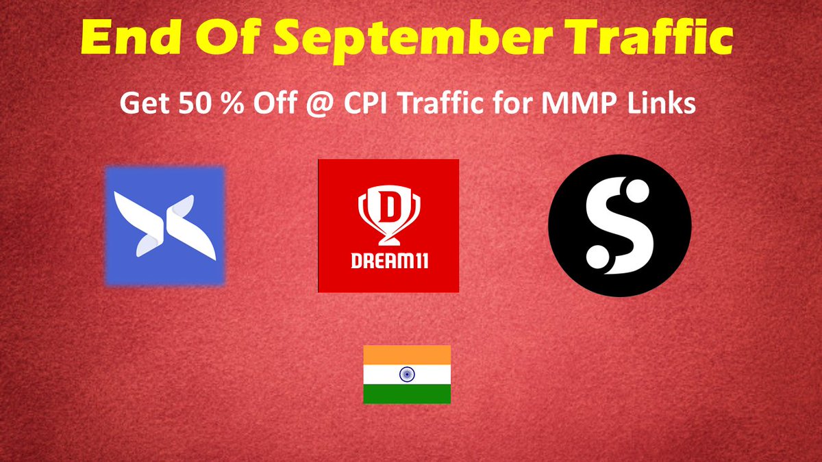 Adzglobe's tweet photo. CPI and CPR - End of September Traffic , Get 50 % OFF
- Coinswitch and Coindcx (MMP Links required)
- Dream 11 - Direct Links Reuqired - Postback Tracking
- Join : https://t.co/CsYTwaoz9w
- Email : support@adzglobe.com Skype : live:support_67773

#performancebasedadvertising https://t.co/gRRq8sQ699