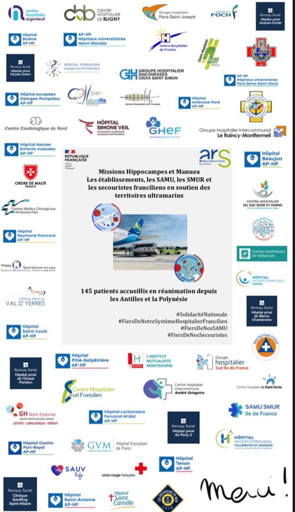 Grâce à la #solidarité des Hommes, nous arrivons à accomplir de grandes choses. 

#Bravo à tous
#solidariténationale
#fiersdenotresystèmehospitalierfrancilien
#Fiersdenossamu
#fiersdenossecouristes
#secouristes #benevoles #sauvlife #samu #smur #aircaraibes #frenchbee 
#covid_19