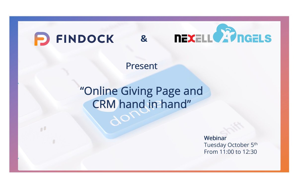 buff.ly/3m2qIYR
Join our next webinar about online donation with FinDock solution "Giving Page".