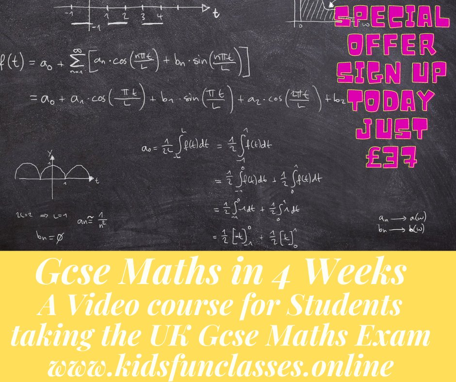 ClassesFun's tweet image. Gcse Maths program that empowers your child to become a highflyer. Offering Gcse Maths in 4 weeks if your child is doing Gcse Maths this is a must Just £37 Anyone with Children must see this please pass it on. You will be amazed by the results. kidsfunclasses.online