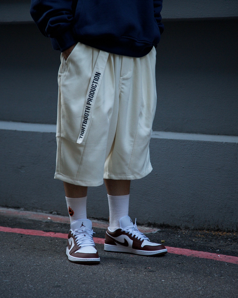 エバニュー TIGHTBOOTH PIQUE BIG SHORTS IVORY XLサイズ | www