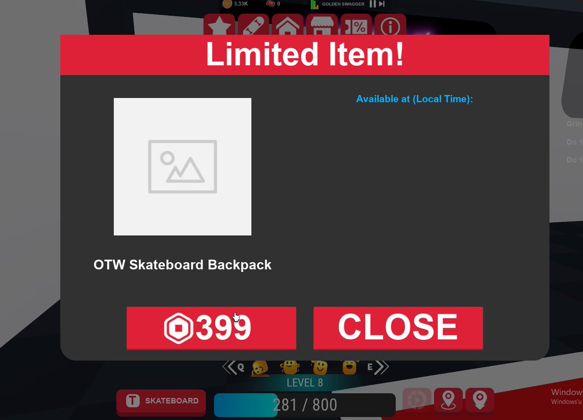 AmacsDrift's tweet image. i think i glitched and found limeted skeatboard backpacks price @SharkBloxYT #Roblox #robloxleak
