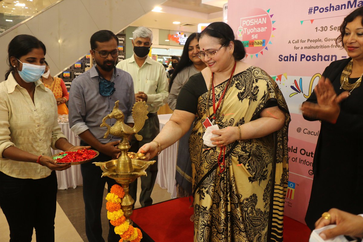 CBC_Goa's tweet photo. A three-day #Poshan Food Festival by @FOB_Goa was inaugurated by @dwcdgoa Director Smt Deepali Naik at #CaculoMall, Panaji, #Goa. The festival aims to promote nutritious food habits among the urban population. #PoshanMaah @robmhgoa @BOC_MIB https://t.co/O55MT8WJ5k