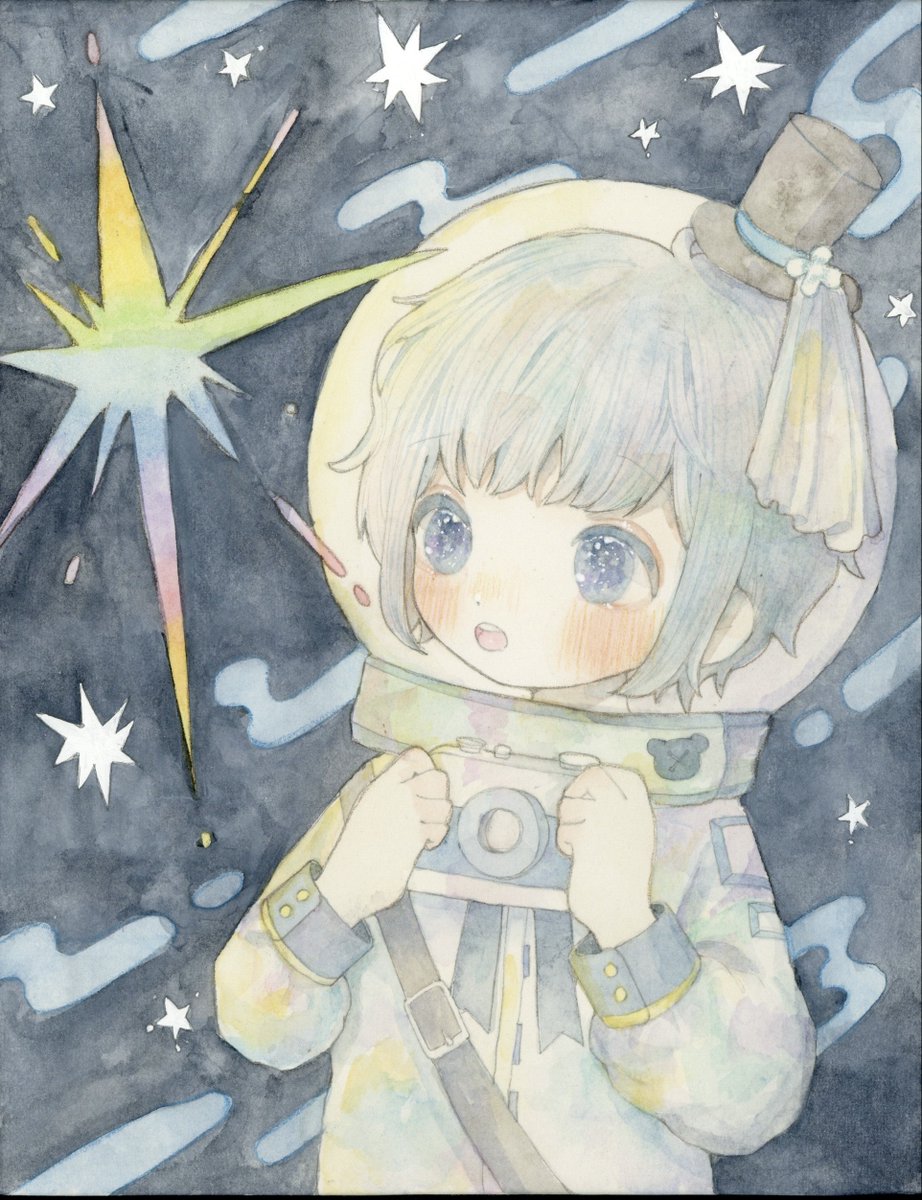 「虹色のお星様🌟
#少年図鑑 」|天羽 しいら🕊ドローイングモールのイラスト