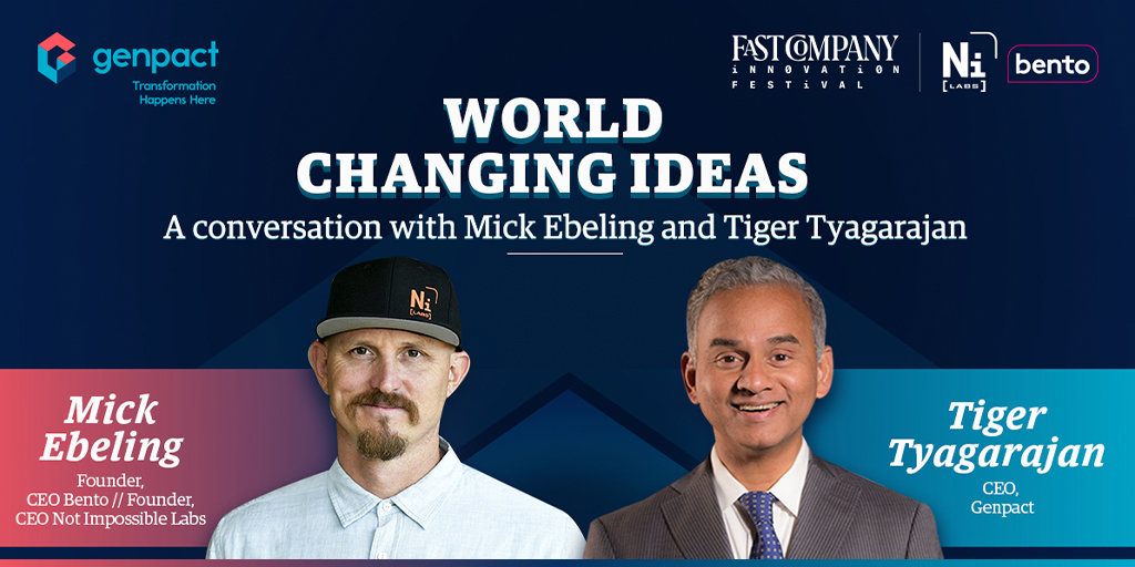 I’m excited to present with <a href="/MickEbeling/">Mick Ebeling</a> of <a href="/NotImpossible/">Not Impossible</a> at the <a href="/FastCompany/">Fast Company</a> Innovation Festival. Tune in today at 1pm ET to hear how we’re partnering to use #techforgood. ow.ly/kWOw50Gfy8n #FCFestival #Innovation