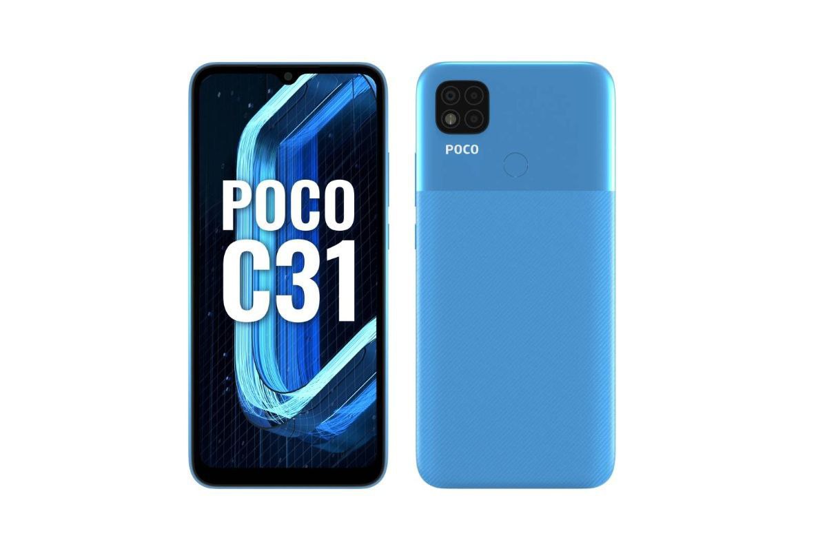 techstuff_90's tweet photo. POCO C31 launched in India
6.53" HD+ display
MediaTek Helio G35
3GB / 4GB of RAM
32GB / 64GB of storage
5MP | 13+2+2MP
5,000mAh battery
10W charging speed
3.5mm audio jack
MIUI 12

3GB+32GB: Rs 8,499
4GB+64GB: Rs 9,499 https://t.co/R12RwabXmj