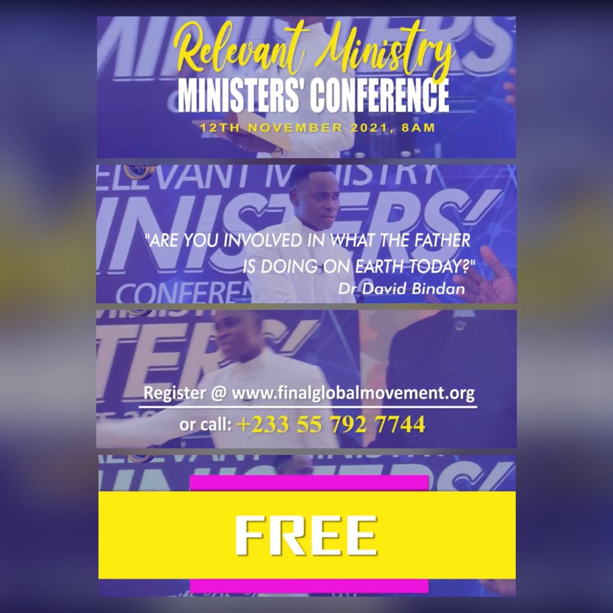 Davidbindanlive's tweet photo. Davidbindanlive!
Relevant Ministry Ministers Conference!
New Creation Conference!

Check out posters for detials! https://t.co/4UGN58kYfI