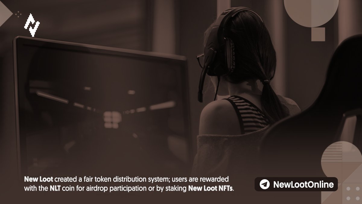 New Loot created a fair token distribution system; users are rewarded with the $NLT coin for airdrop participation or by #staking #NewLoot #NFTs.