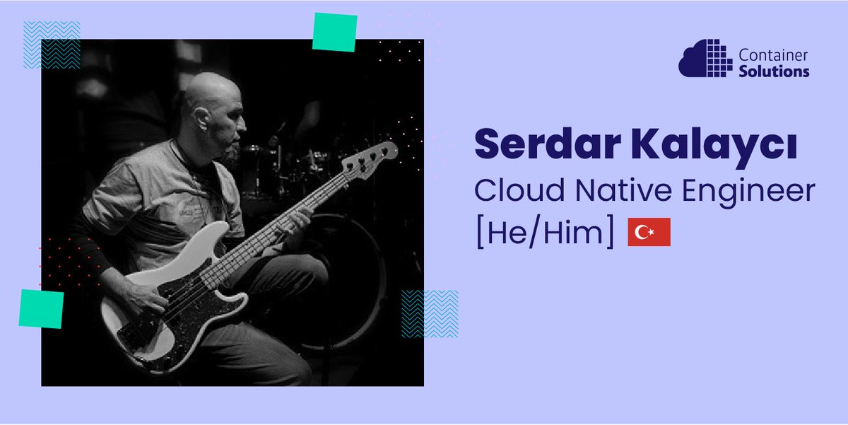 containersoluti's tweet photo. @Eebrugz Oh, @serdarkalayci? Heโs one of our latest and greatest Cloud Native Engineers - who also happens to be in a rock band (No Excuse For Old Men). In future, we will introduce him with a guitar riff instead of a drum roll. ๐ธ #ThisIsCS https://t.co/ozCe14H7Sg