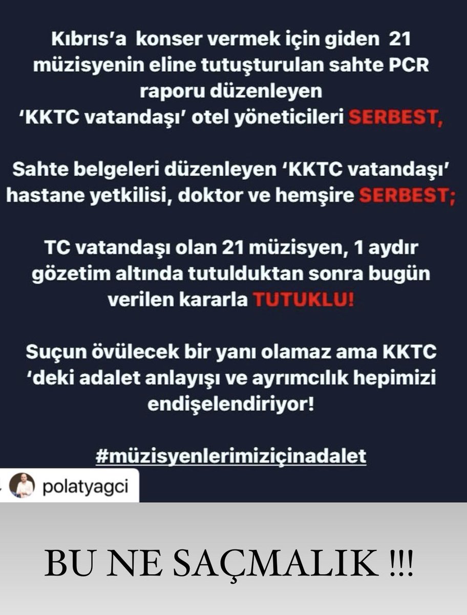 BU NASIL ADALET ANLAYIŞI …
#müzisyenlerimizicinadalet