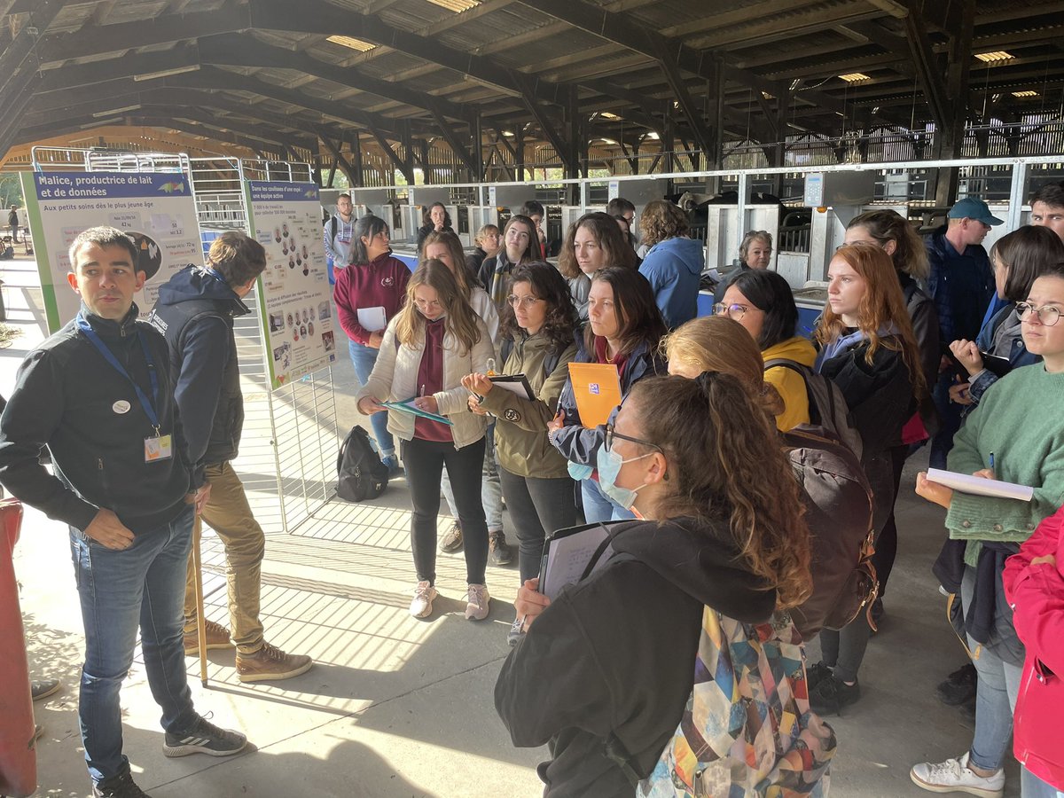 Aujourd’hui, plus de 550 étudiants visitent la ferme Experimentale des Trinottières. Au programme : conférences, stands sur l’alimentation, la conduite des génisses, l’agroforesterie... Demain, place aux agriculteurs !
