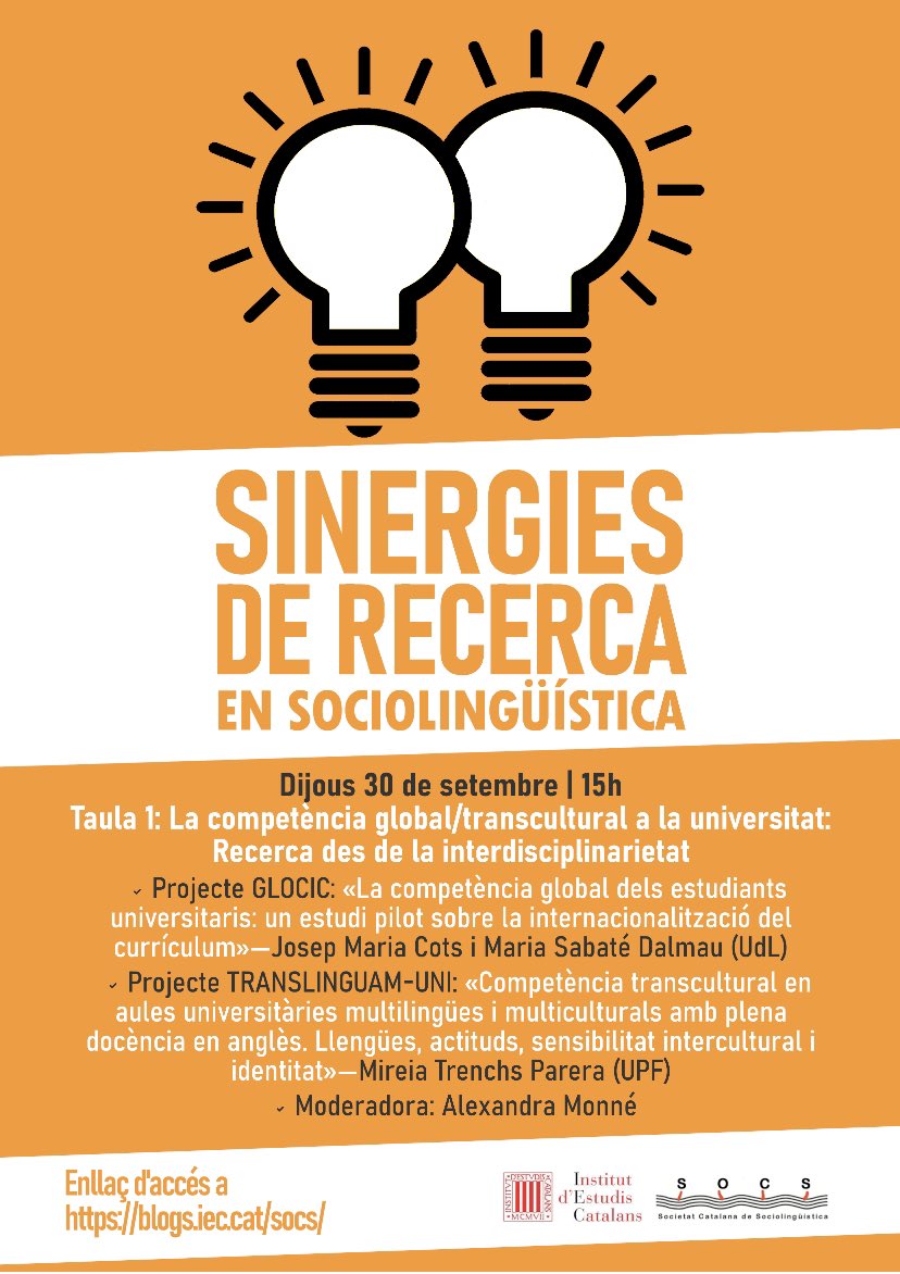 Today… some of our CLA members are presenting their research on #plurilingualism, #globalcompetence and #internationalization, #GLOCIC! You can’t miss it!!!!✨🤗