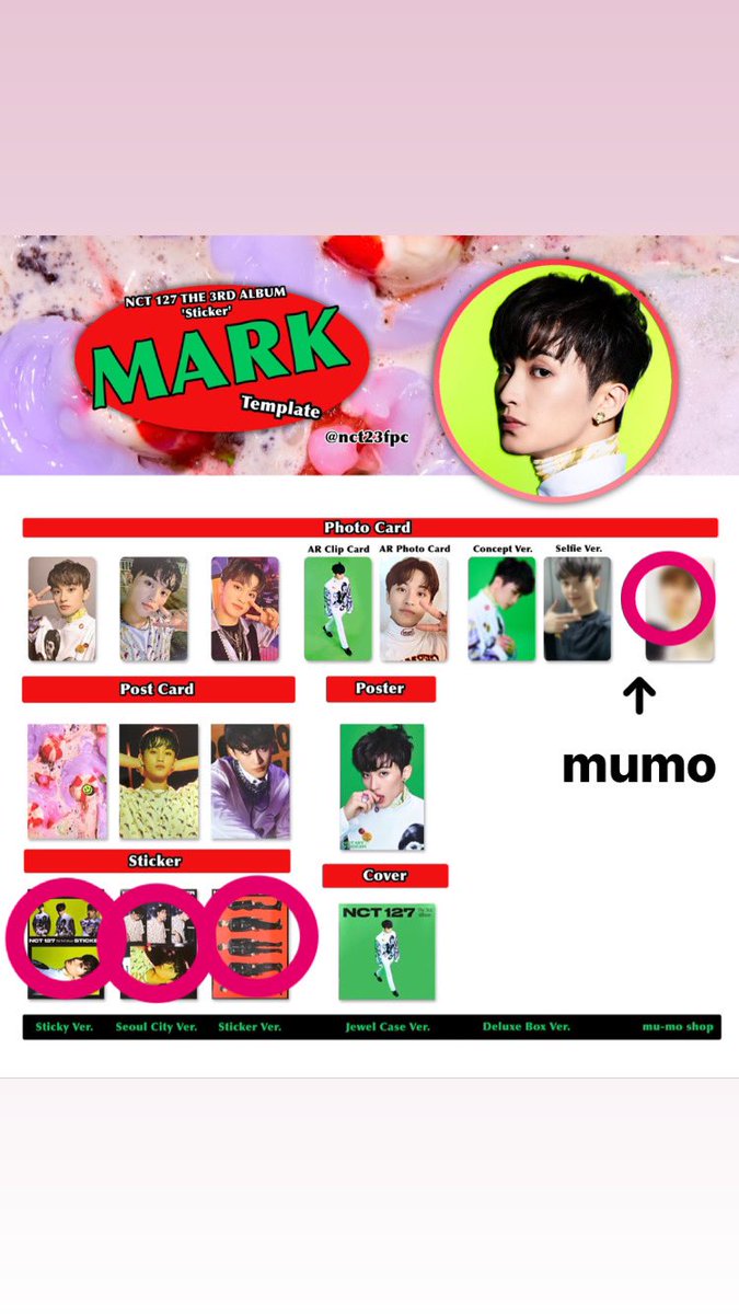 nctmarkuuu's tweet photo. nct 127 イリチル sticker
トレカ ポストカード 交換

譲 テヨン ジャニ テイル ユウタ ドヨン ヘチャン
求 ピンクの○で囲ったマークのトレカ、ステッカーを優先しております。

同日郵送希望です。
条件合う方お気軽にお声掛けください。異種も検討致します。 https://t.co/2tKfDUJ7KX
