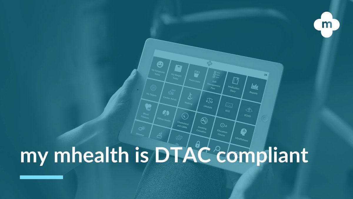 📢 my mhealth is DTAC compliant. We are pleased to announce that we have successfully completed our @NHSX Digital Technology Assessment Criteria (DTAC) for health and social care. <a href="/LizAshallPayne/">Liz Ashall-Payne</a>  <a href="/tara_donnelly1/">Tara Donnelly</a> <a href="/OrchaHealth/">ORCHA</a> <a href="/digitalhealth2/">Digital Health</a>
#DigitalHealth #DTAC #eHealth
