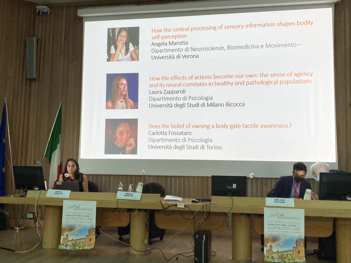 ZapparoliLaura's tweet photo. Our symposium “Bodily self-perception in healthy and pathological conditions” is about to start! @SIPFNC @C_Fossataro https://t.co/qYPxs5rlVD