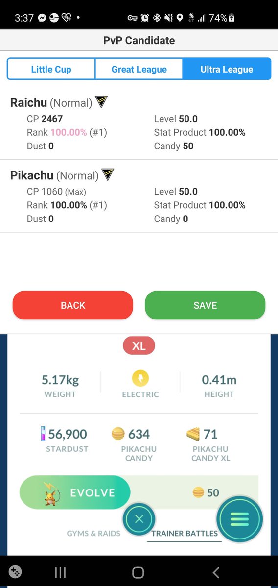 Pheelop1's tweet photo. Should i keep him like this, or evolve him for ultra league https://t.co/dpadKXY8xe