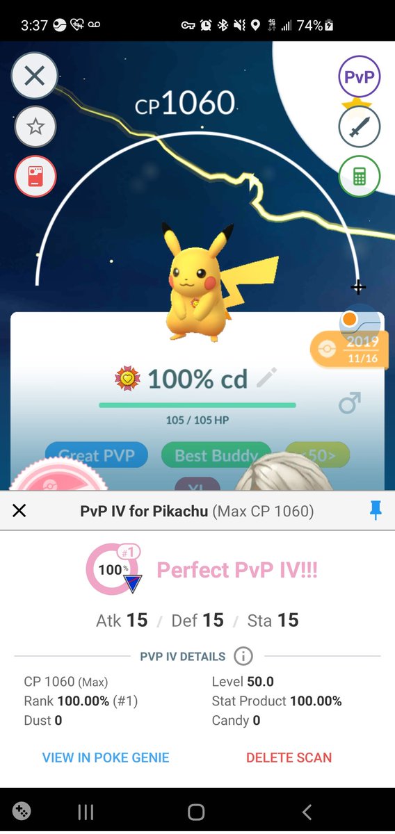 Pheelop1's tweet photo. Should i keep him like this, or evolve him for ultra league https://t.co/dpadKXY8xe