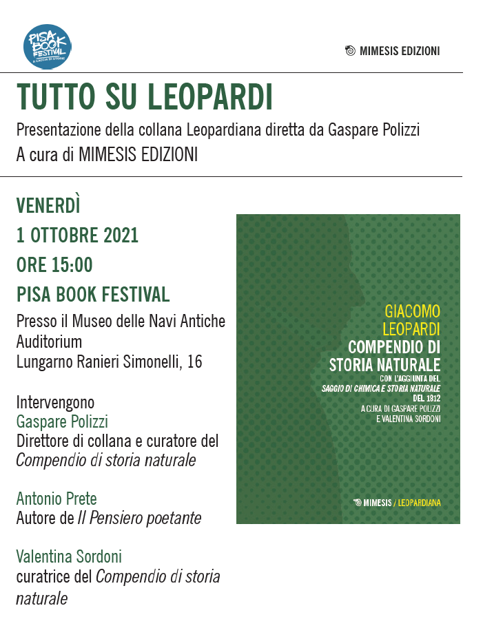 gasppo1's tweet photo. domani 1 ottobre alle 15 si parla di Leopardi con Antonio Prete al Pisa Book Festival https://t.co/5AD2FbHnvG