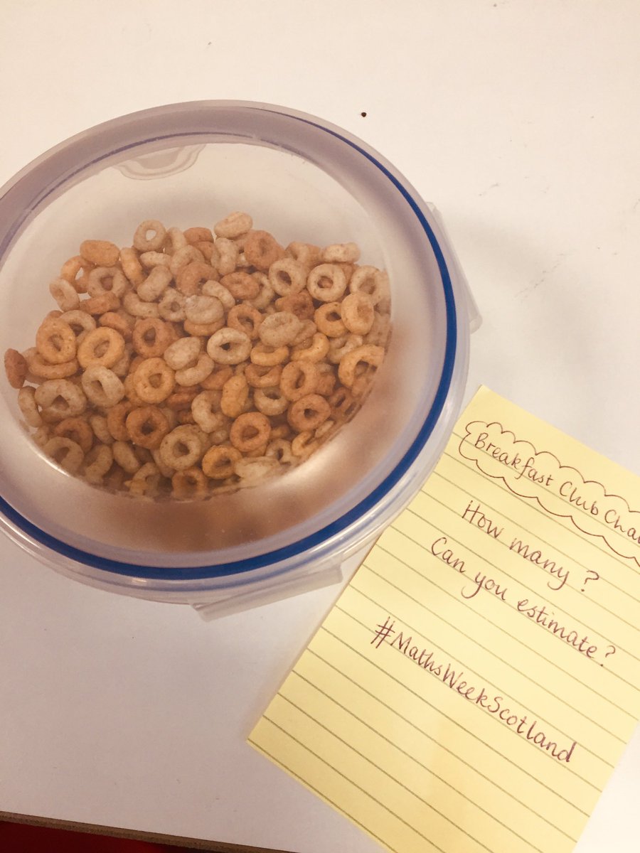 EARamsay_teach's tweet photo. An estimating challenge at Breakfast Club this morning @KnightsridgePr1 #MathsWeekScot #KPSNumeracy @WLmaths #alwayslearning https://t.co/ZaxrOjjDcx