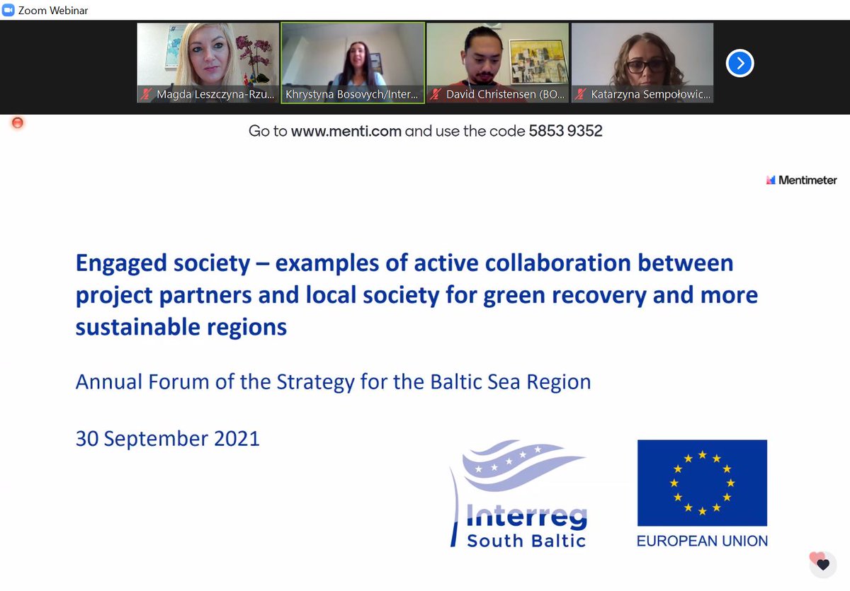 Today we're present again at <a href="/EUSBSR/">EUSBSR</a> #AnnualForum to discuss the outcomes of the <a href="/Umbrella_Interr/">Umbrella Project</a> project and share tools we used to engage small&amp;local actors and newcomers to <a href="/SouthBaltic/">South Baltic</a> &amp; #BSR cooperation. We see the great need for more networking events&amp;exchange activities