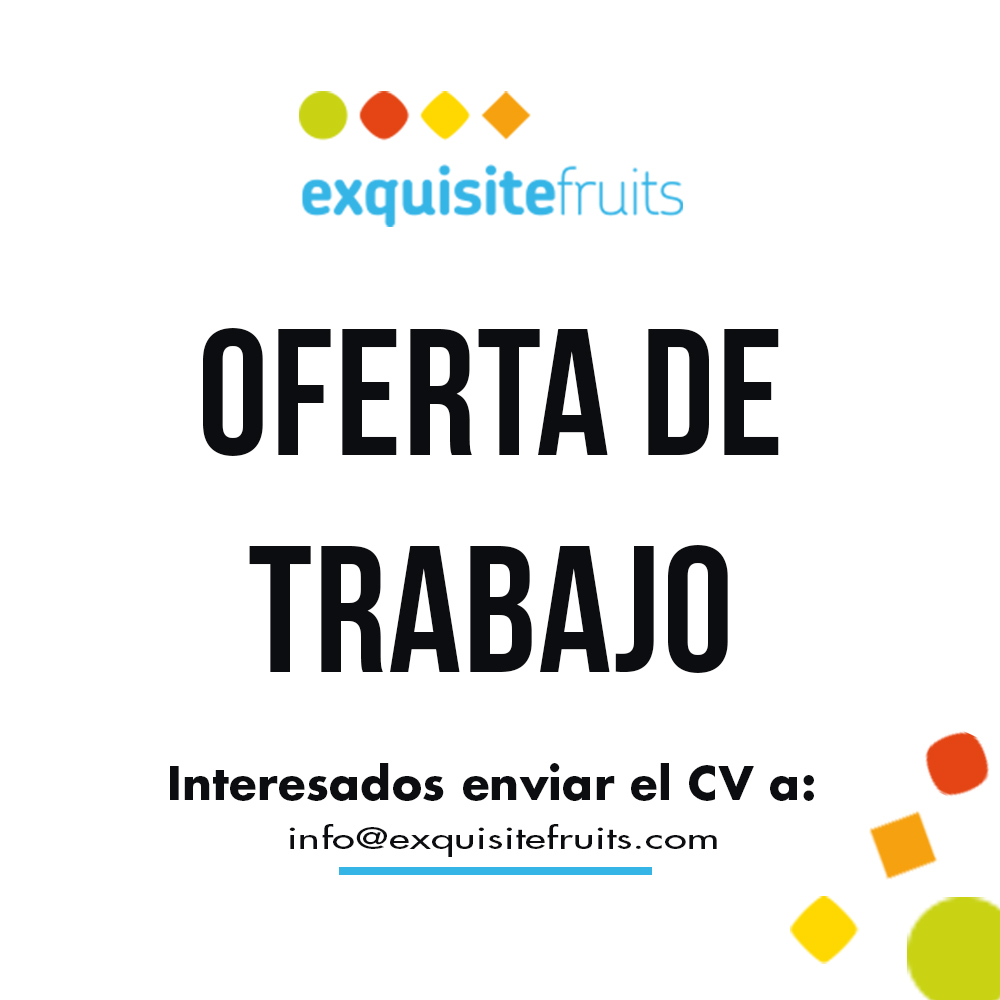 Quieres unirte al equipo de Exquisite Fruits?
Buscamos asistente comercial con idioma Ruso.
Interesad@s enviar el CV a info@exquisitefruits.com
