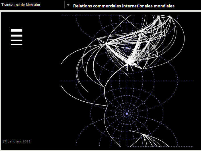 fbahoken's tweet photo. Le bug d'un programme érigé en œuvre d'art ?
#codart ? #flowmap
> Quand le passage à Mercator (juste pour voir) fait tout bugger https://t.co/jQWRQWUEJA