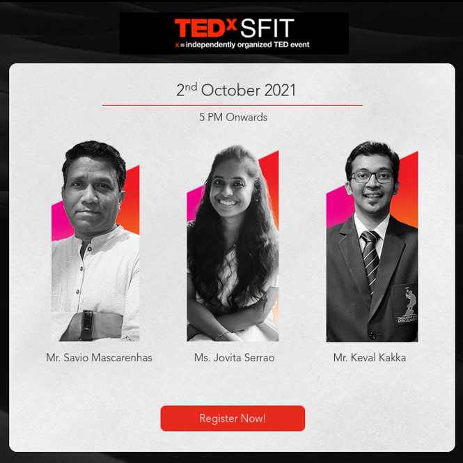 Don't miss the <a href="/TEDxSFIT/">TEDxSFIT</a>  session featuring SAVIO MASCARENHAS,
Group Art Director for Tinkle and Amar Chitra Katha!

This Saturday, 02 October 2021 @ 5pm

Visit bit.ly/39RRDRC to register now!

#TEDxSFIT #TEDx #TEDTalks <a href="/savio10/">Savio Mascarenhas</a>  #IdeasWorthSpreading <a href="/ACKComics/">ACKComics</a>