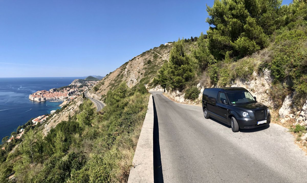 LondonEVCompany's tweet photo. Cruising along the Adriatic coastline.
#TX & #VN5, spotted in #Croatia.
#LEVCSpotted #ElectricVehicles #Europe https://t.co/gecpRTM8s9