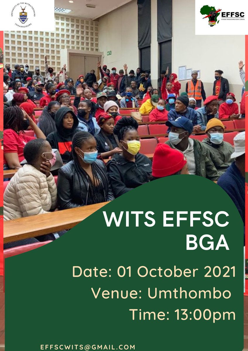 WitsEFFparktown's tweet photo. Tomorrow the Mighty Wits EFFSC is having a BGA. All members are invited to attend.
#WitsEFFSC #EFFSC https://t.co/n00KN8k6Oh
