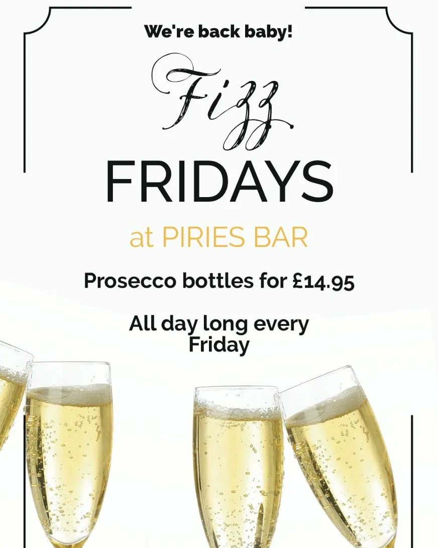 Fizz Friday is back this week. Hazah!
#horsham #piries #piriesplace #piriesbar