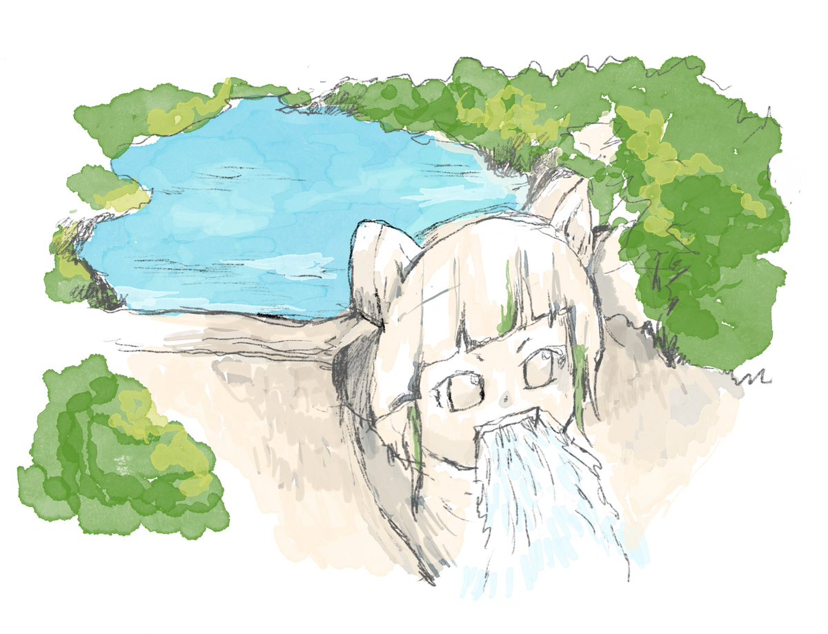 ダム カイツブリ Kaituburiのイラスト