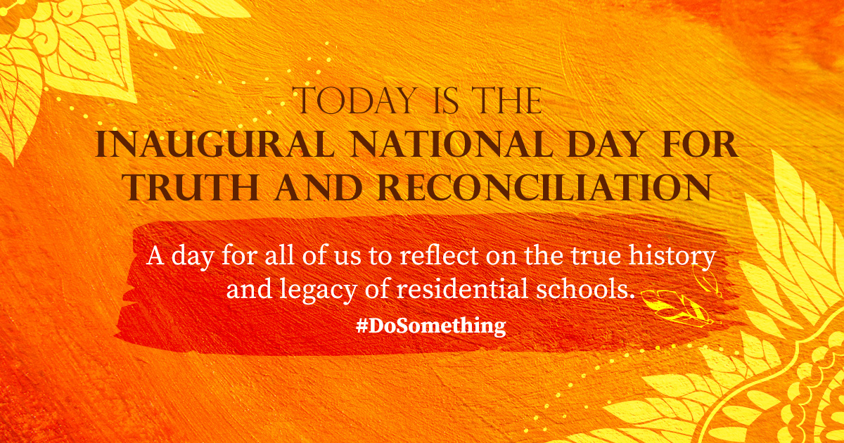 Today is the inaugural National Day for Truth and Reconciliation. A day for all of us to reflect on the true history and legacy of residential schools. For more resources visit newcountrynl.ca/national-day-f… #DoSomething
