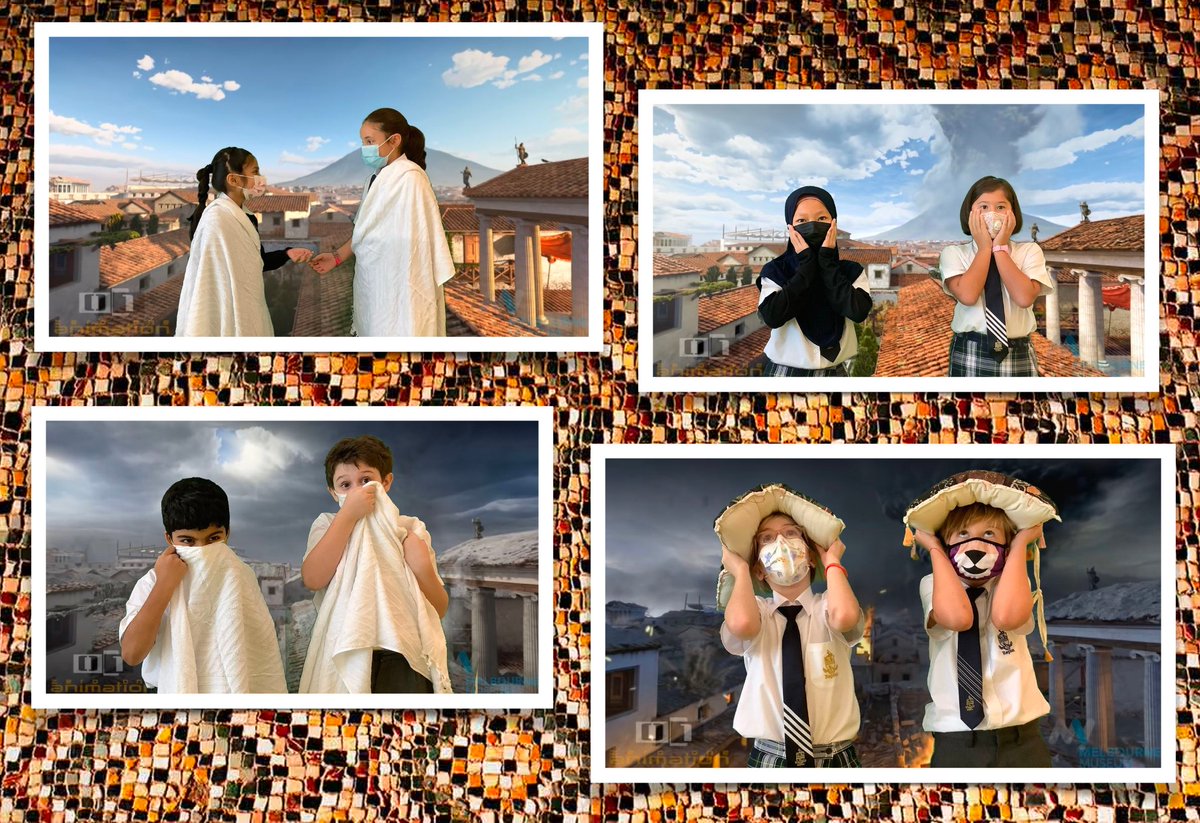 MrMartinRAD's tweet photo. Year 4 Sapphires have been learning about the history of Pompeii. Today we used our green screen to act out some key moments from before the eruption of Mount Vesuvius to modern day tourism in Pompeii! 🌋@ReptonADYr4 https://t.co/YHUPaV7mfp