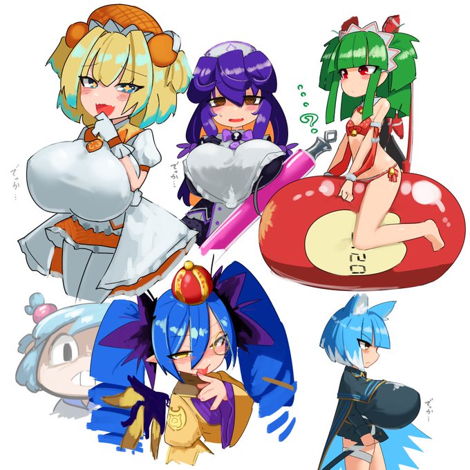 ボンバーのガールをたくさん描いた 