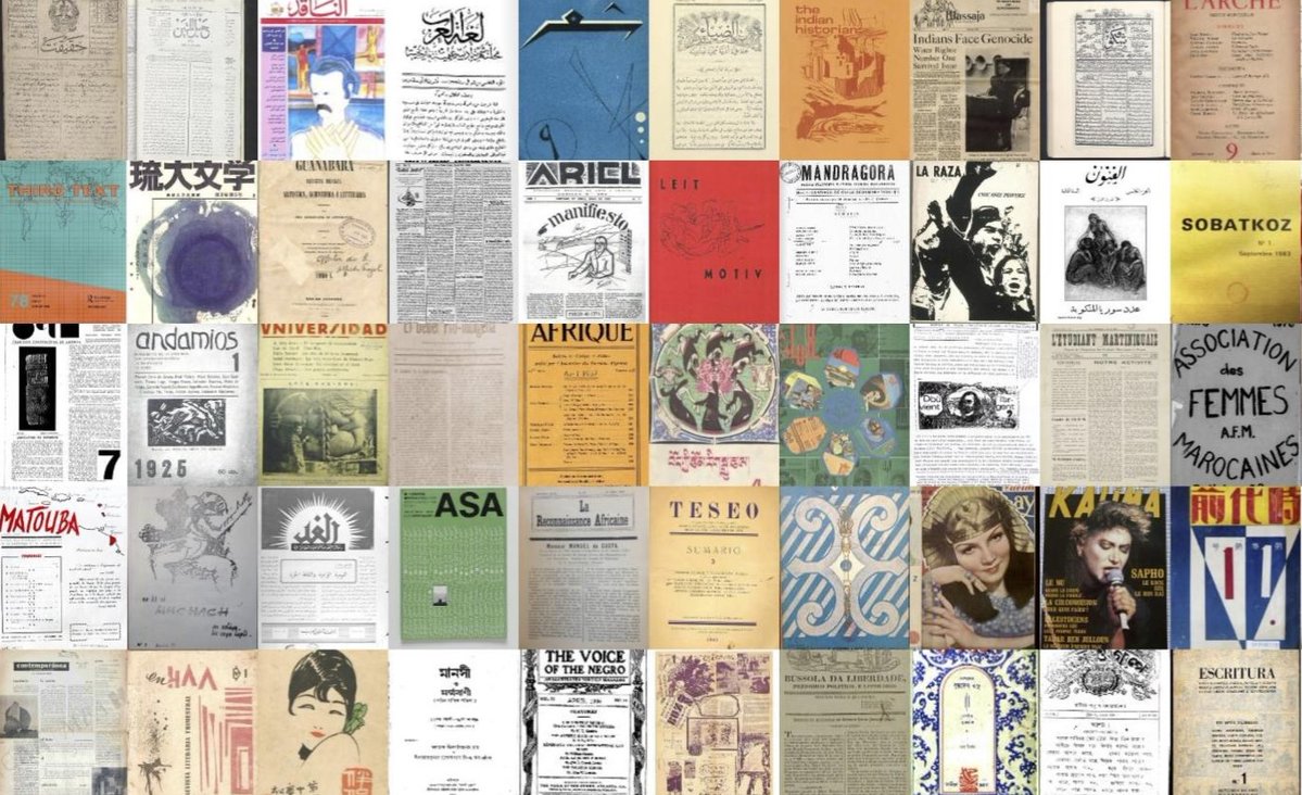 TranslatioBonn's tweet photo. #TreasureOfTheWeek: Global Journals Portal

This project offers different non-European and/or diasporic critical and cultural #periodicals, published during the 19th and 20th centuries, between 1817 and 1989.
https://t.co/Re6IU1Bf7F https://t.co/CYgipO7xcr