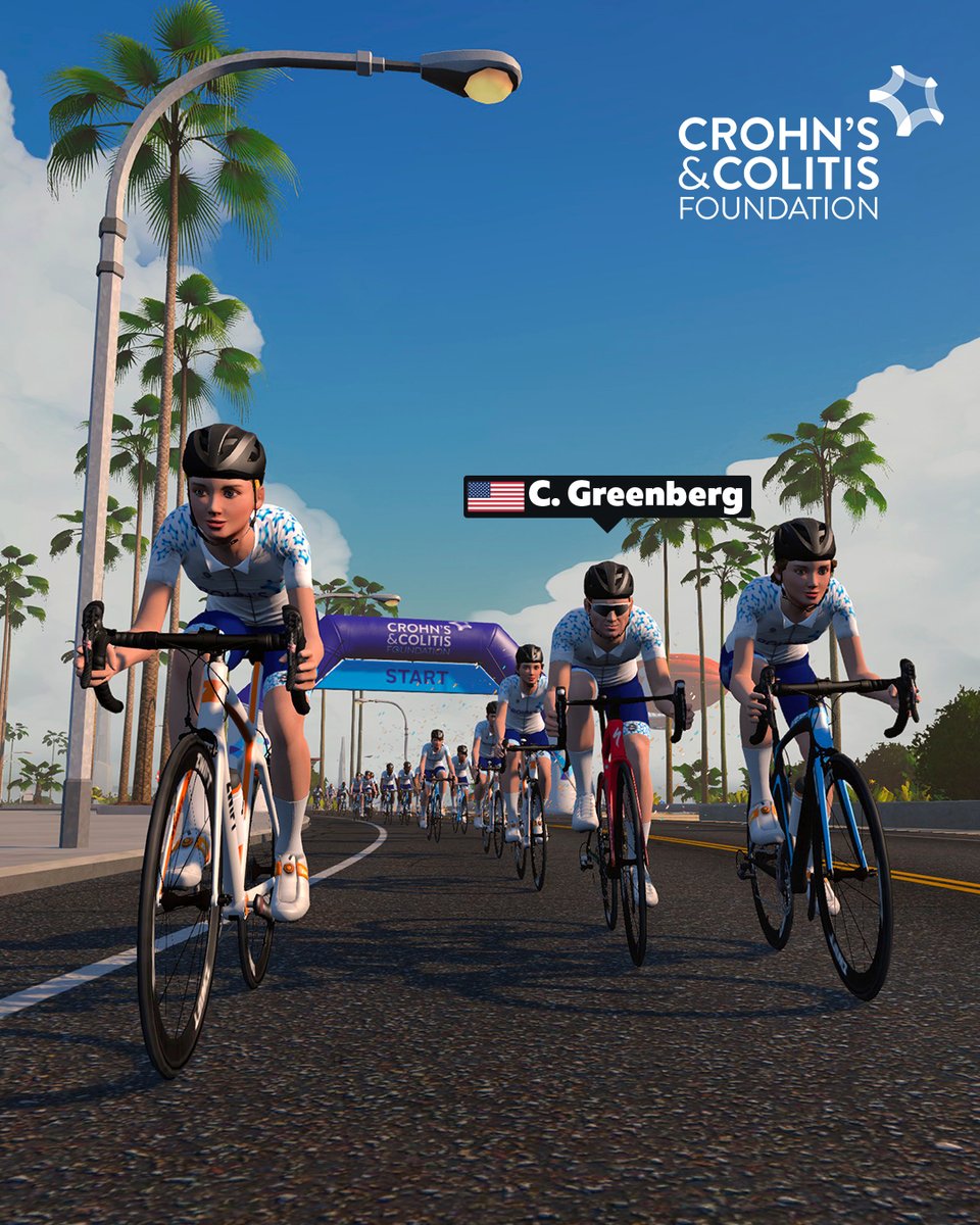 GoZwift's tweet photo. Ride with reason! 🏃♀️🏃♂️ Join @corygreenberg, and fellow Zwifters, for events in support of @CrohnsColitisFn, Oct 1st - 3rd. 💪
Sign up: https://t.co/8yDi5e5f5s https://t.co/iVAdMbiWSb