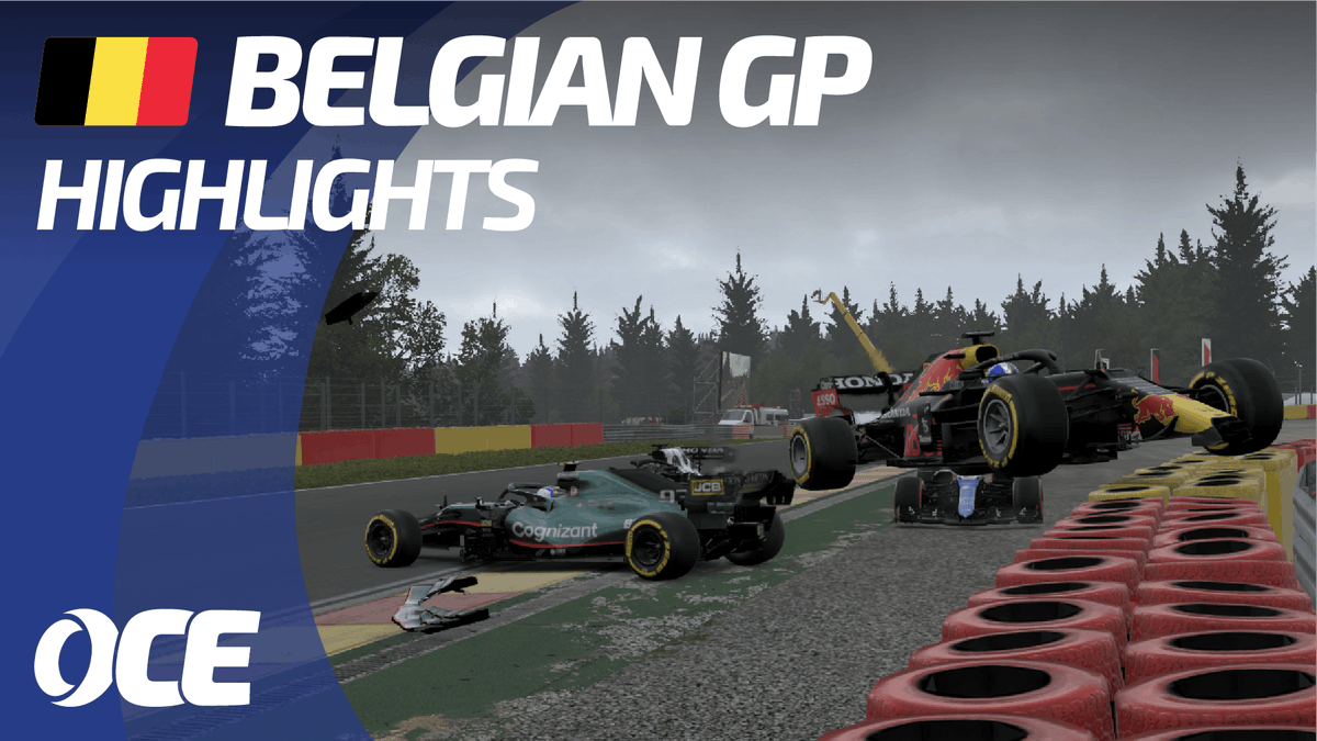 OCERacingLeague's tweet photo. 🔵3 Safety cars in 9 laps, a Red Bull grew wings and a 10 car battle for 3rd! Its the highlights to OCE-RL 1 for Round 5 at Spa for the Belgium GP!!

🍿📺YouTube: https://t.co/1g1fnB2lPO

#OCERL1 #Belgium #BelgianGP #F12021game #simracing #eSports #Action #div1 https://t.co/fRo6DWYb6l